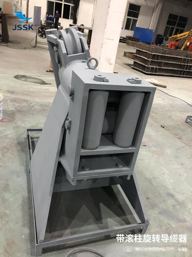 雙滑輪360°旋轉(zhuǎn)導(dǎo)纜器帶四滾柱